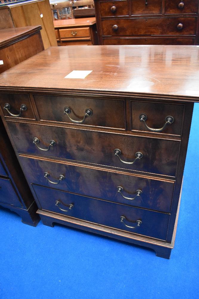 A Waring & Gillow (early 20th Century) mahogany chest of three over three drawers