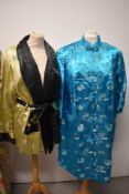 Three vintage circa 1950s Oriental dressing gowns.