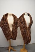 Two vintage mink wraps, circa 1950s.