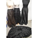 A selection of Victorian skirts and petticoats, AF and an unpicked garment which offers a good