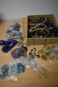 A large collection of vintage, antique and modern costume jewellery, including brooches, bangles,