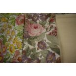 Three large pieces of vintage Sanderson 'Time Was' fabric, one piece of Sanderson 'Rose and Peony'