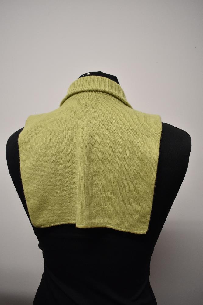 A 1960s green knitted modesty panel with roll neck. - Image 3 of 4