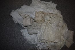 A large collection of vintage and antique crochet and lace edging.