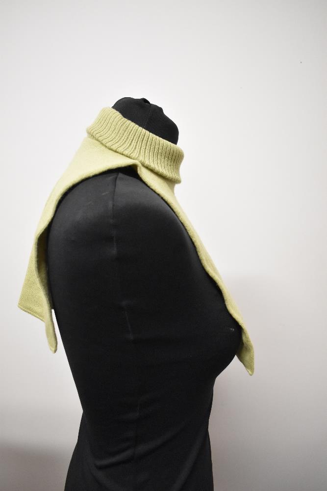 A 1960s green knitted modesty panel with roll neck. - Image 2 of 4