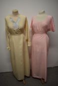 Two 1920s pure silk nightdresses, having lovely detailing throughout, medium sizes.