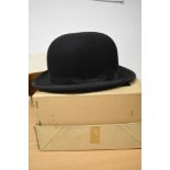 An early 20th century bowler hat, 'Bates Hatter, 21 Jeremyn Street, St James, London.