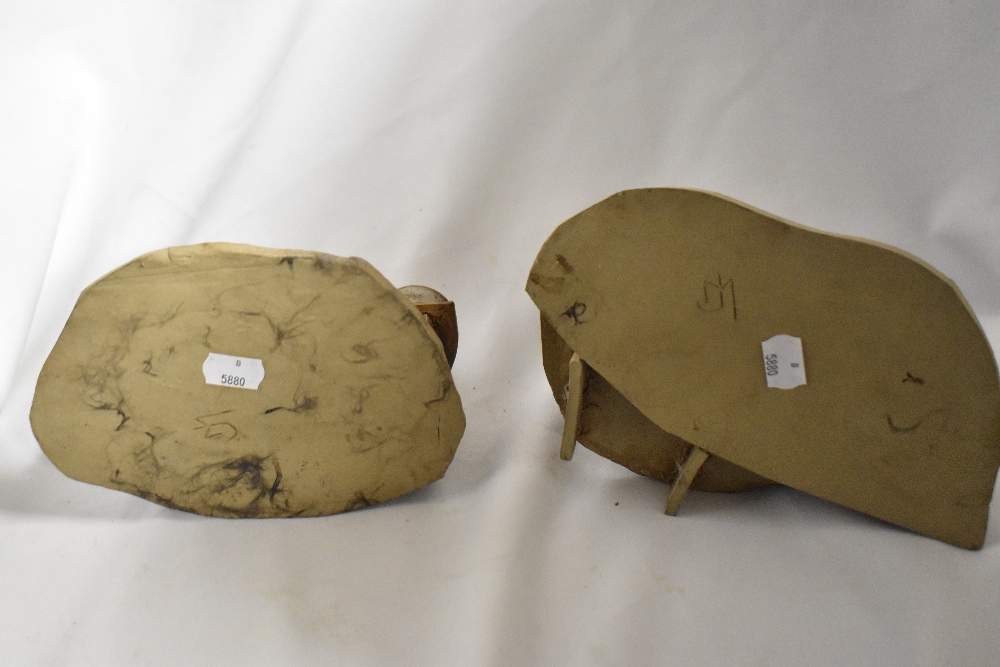 Two studio pottery stoneware scenes, both depicting traditional scenes of Mediterranean life, with - Image 2 of 2