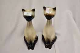 A pair of Coopercraft Siamese cat figures, number 308