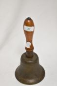 A Second World War A.R.P warden's bell, measuring 26cm long