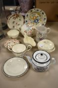 A selection of 18th/19th century ceramics, including cream ware red detailed floral patterned tea
