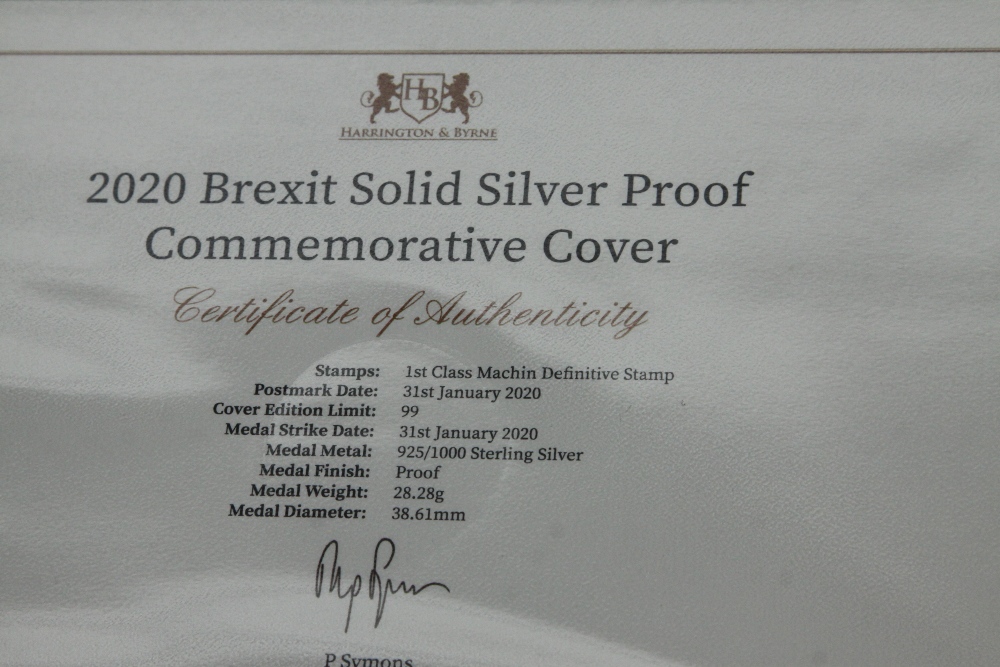 GB 2020 BREXIT SOLID SILVER PROOF NUMISMATIC COVER - Image 3 of 3