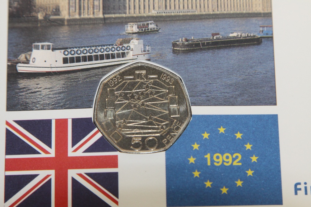 GB 1992 BRITISH PRESIDENCY OF EU 50P NUMISMATIC FIRST DAY COVER - Image 2 of 3