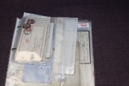 GB, QVIC, COLLECTION OF POSTAL HISTORY ITEMS, ENTIRES AND OTHER FISCAL DOCUMENTS Collection of 25+