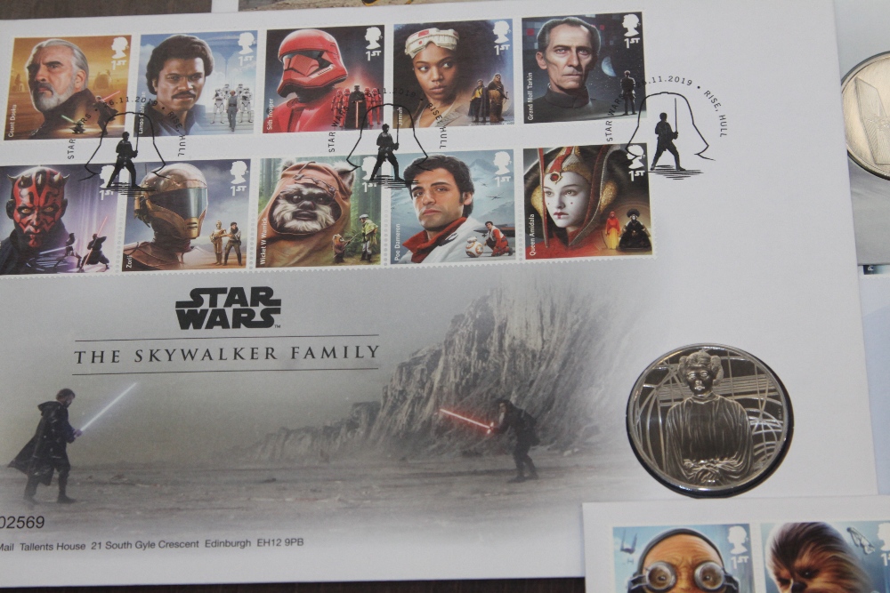 GB 2017/9 4 x STAR WARS MEDALLIC FIRST DAY COVERS - Image 3 of 5