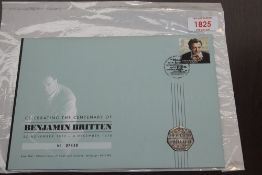 GB 2013 BENJAMIN BRITTEN CENTENARY NUMISMATIC 50P COVER