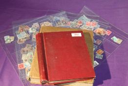 WORLD STAMP COLLECTION IN 2 ALBUMS INC C/W, PLATED GB REDS + LOOSE Small springback album with