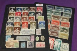 BELGIUM 1897 BRUSSELS EXHIBITION, TWO HAGNER SHEETS OF CINDERELLA STAMPS Couple of hagner sheets,