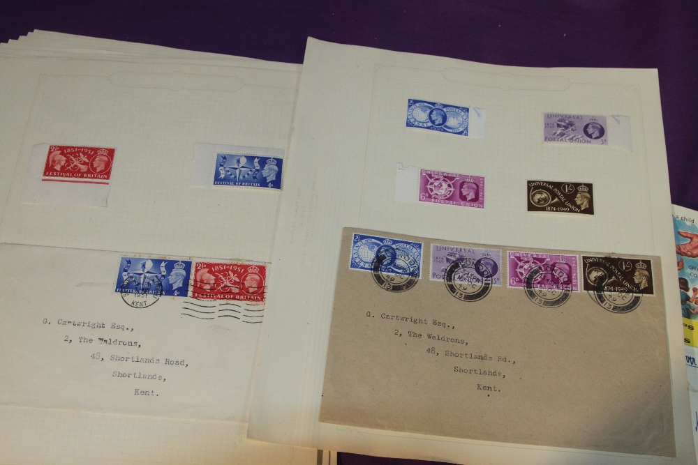 GB & SOME COMMONWEALTH 1940's MINT COLLECTION AND FIRST DAY COVERS Just over 20 pages of leaves with - Image 3 of 6