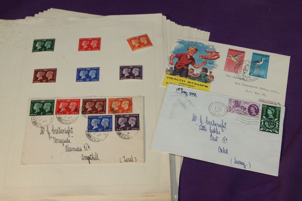 GB & SOME COMMONWEALTH 1940's MINT COLLECTION AND FIRST DAY COVERS Just over 20 pages of leaves with - Image 2 of 6