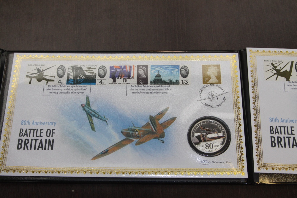 2020 80TH ANN OF BATTLE OF BRITAIN, WITH TRIO OF SILVER PROOF COINS FROM SOLOMON ISLANDS - Image 3 of 4