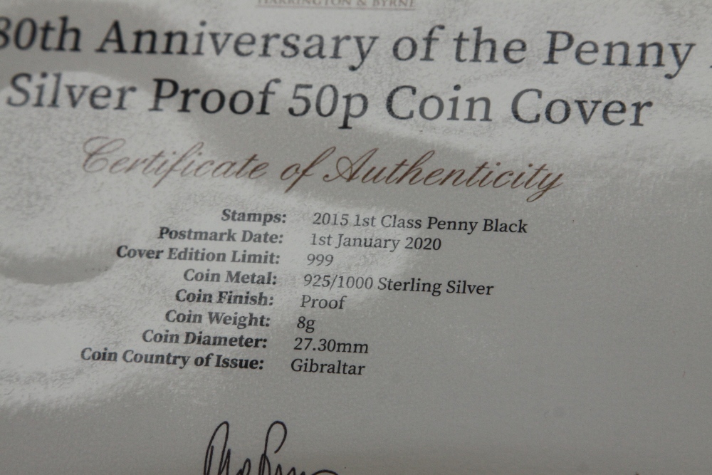GB 2020 180th ANN OF PENNY BLACK NUMISMATIC COVER WITH SILVER 50p - Image 3 of 3