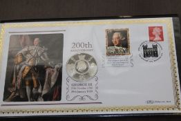 GB 2020 200th ANN OF KGIII, SILVER PROOF £5 COIN NUMISMATIC COVER