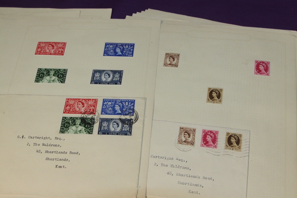 GB & SOME COMMONWEALTH 1940's MINT COLLECTION AND FIRST DAY COVERS Just over 20 pages of leaves with - Image 4 of 6