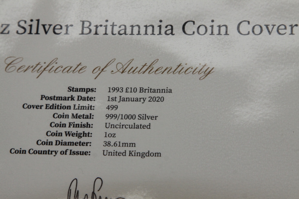GB, 2020 £10 BRITANNIA NUMISMATIC COIN COVER WITH 1oz SILVER BRITANNIA - Image 3 of 3