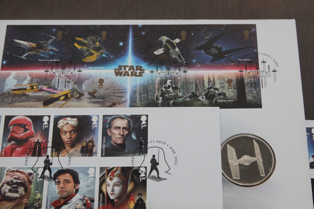 GB 2017/9 4 x STAR WARS MEDALLIC FIRST DAY COVERS - Image 4 of 5