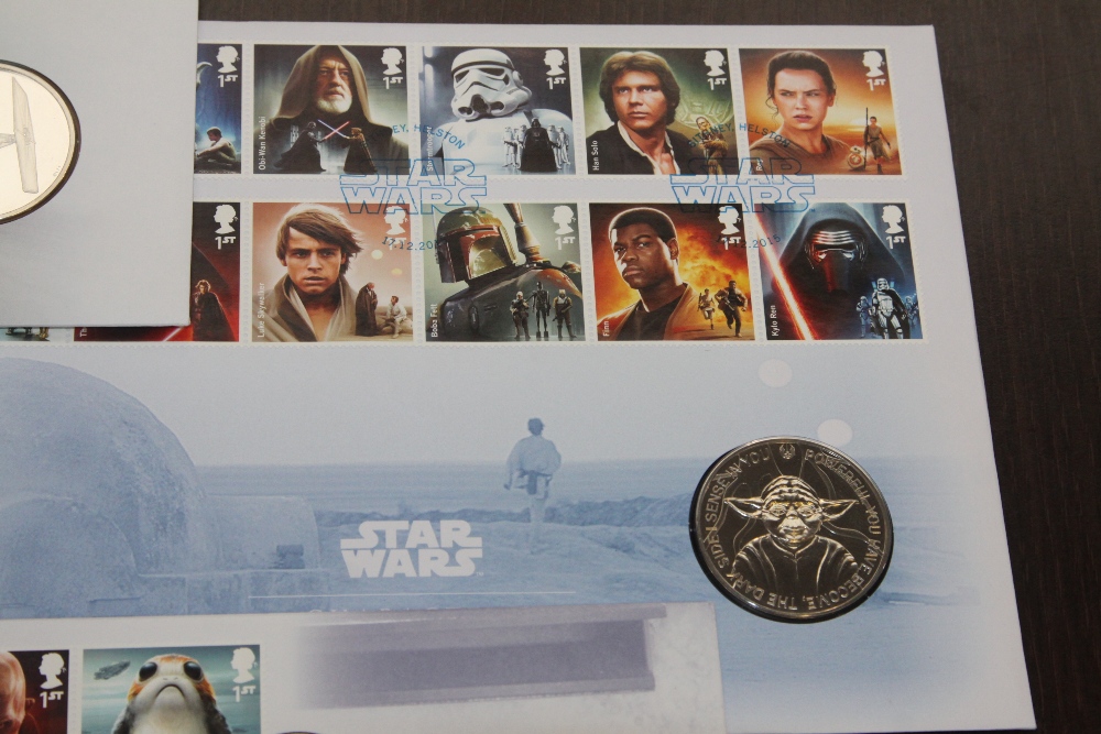 GB 2017/9 4 x STAR WARS MEDALLIC FIRST DAY COVERS - Image 5 of 5