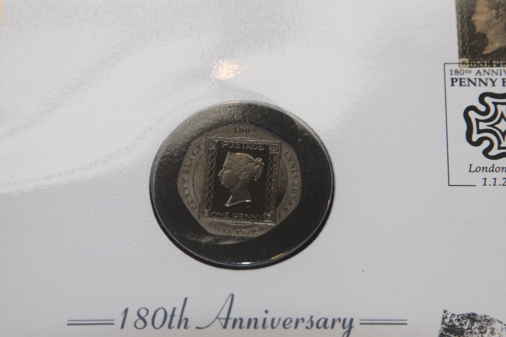 GB 2020 180th ANN OF PENNY BLACK NUMISMATIC COVER WITH SILVER 50p - Image 2 of 3