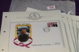 CHANNEL ISLANDS & IOM + GIBRALTAR, RANGE OF NUMISMATIC COVERS Range of numismatic covers (5) from