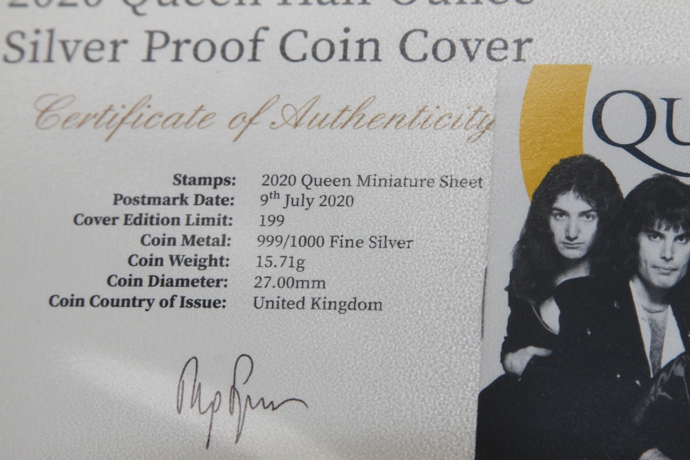 GB, 2020 QUEEN MINISHEET, NUMISMATIC FDC WITH 1/2Oz SILVER COIN ENCAPSULATED - Image 3 of 3