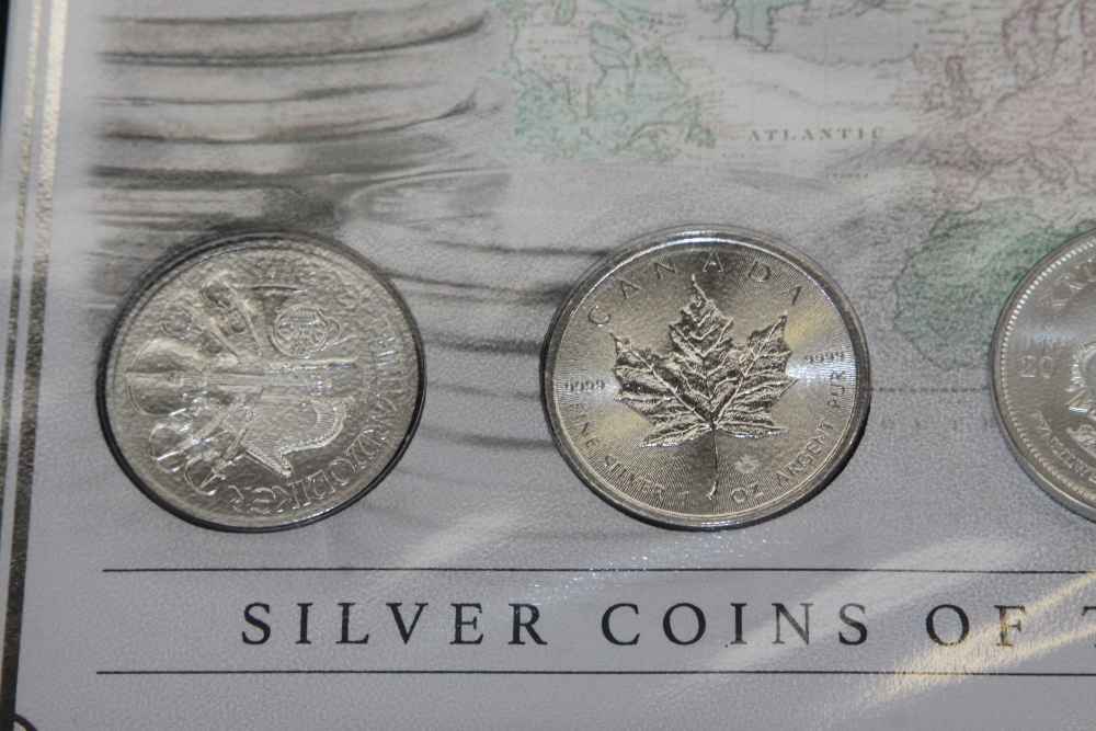 2019 SILVER COINS OF THE WORLD NUMIMATIC COVER WITH 4 x SILVER COINS - Image 3 of 4