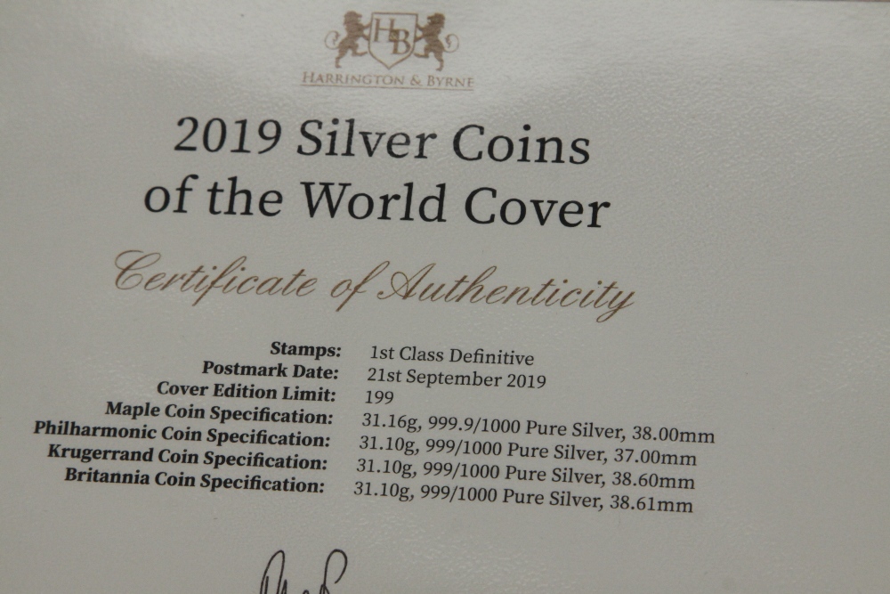 2019 SILVER COINS OF THE WORLD NUMIMATIC COVER WITH 4 x SILVER COINS - Image 4 of 4