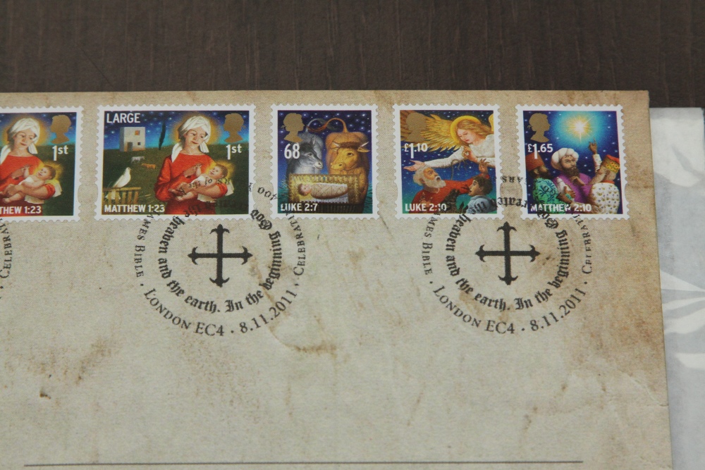 GB 2011 CHRISTMAS ISSUE NUMISMATIC FIRST DAY COVER, WITH KING JAMES £2 - Image 2 of 4