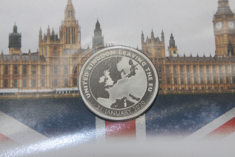 GB 2020 BREXIT SOLID SILVER PROOF NUMISMATIC COVER - Image 2 of 3