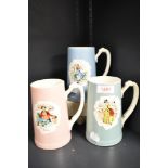 Three mid century tankards, 'Little Nell Miss Nipper and Mr Pickwick' Produced for the Bass-