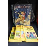 Literature - Four 1970s Rupert Little Bear Library books, 'Rupert Goes Hiking', 'Rupert And The