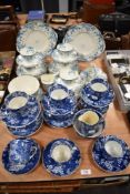Two assortments of late 19th/early 20th century china, including cobalt blue and white cups,