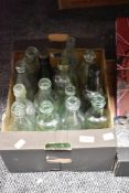 A collection of vintage advertising bottles, of Bolton, Preston, Dawlish and Jersey interest etc.