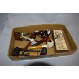 An assorted collection of vintage smoking pipes, to include Bruyere pipes, a bamboo shanked pipe,