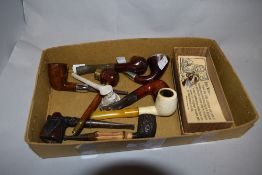 An assorted collection of vintage smoking pipes, to include Bruyere pipes, a bamboo shanked pipe,