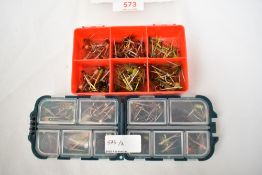 Two pocket boxes of fishing flies containing approximately 90. Mixed prince nymph flies