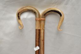 Two Shepherds crooks measuring approx 120cm