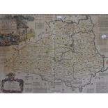 After Thomas Kitchin (1718-84), An Accurate Map of the County Palatine of Durham, hand coloured, and