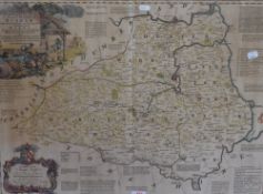 After Thomas Kitchin (1718-84), An Accurate Map of the County Palatine of Durham, hand coloured, and