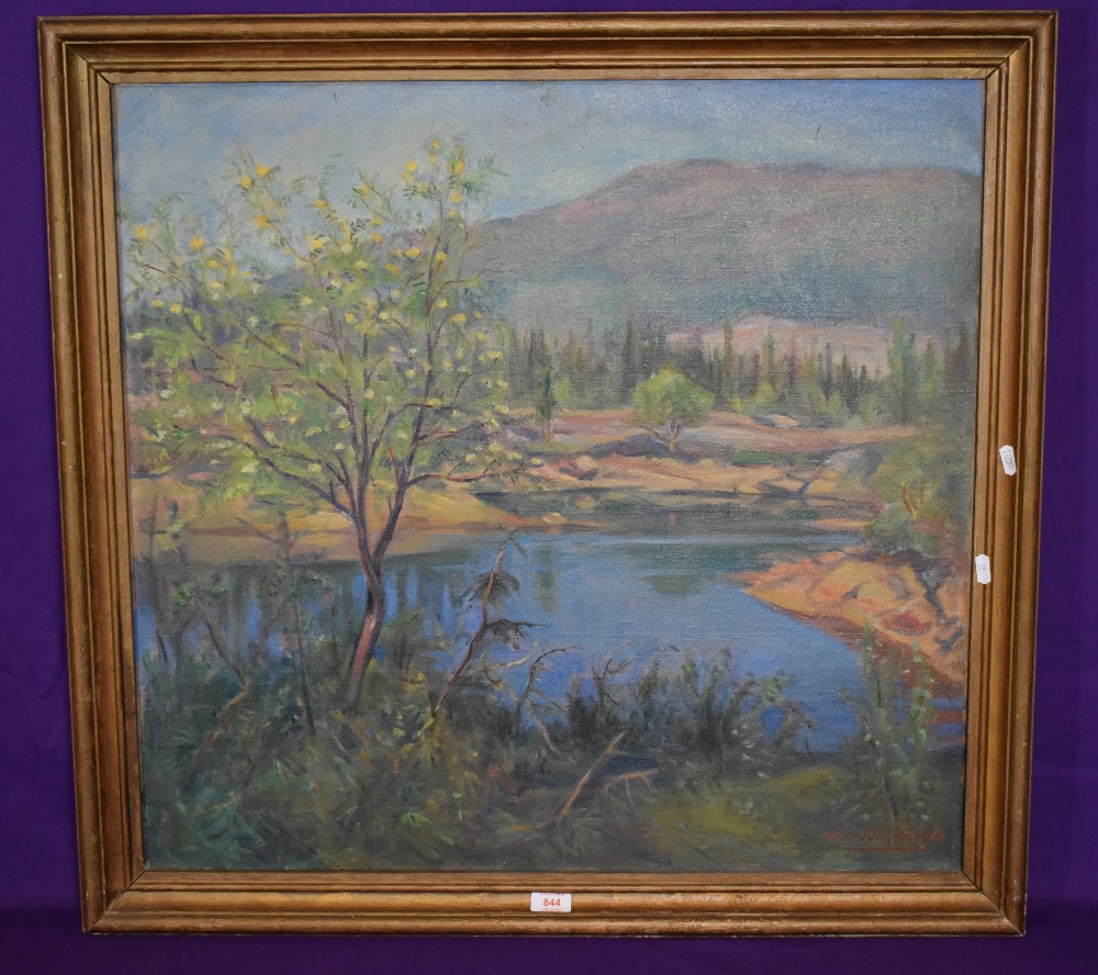 *Scandinavian Interest - Carl Lonseth (1888-1962, Norwegian), oil on canvas, A secluded lagoon - Image 2 of 5