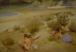 After Sir William Russell Flint RA ROI (1880-1969), coloured print, 'Alexandrine And Josette On